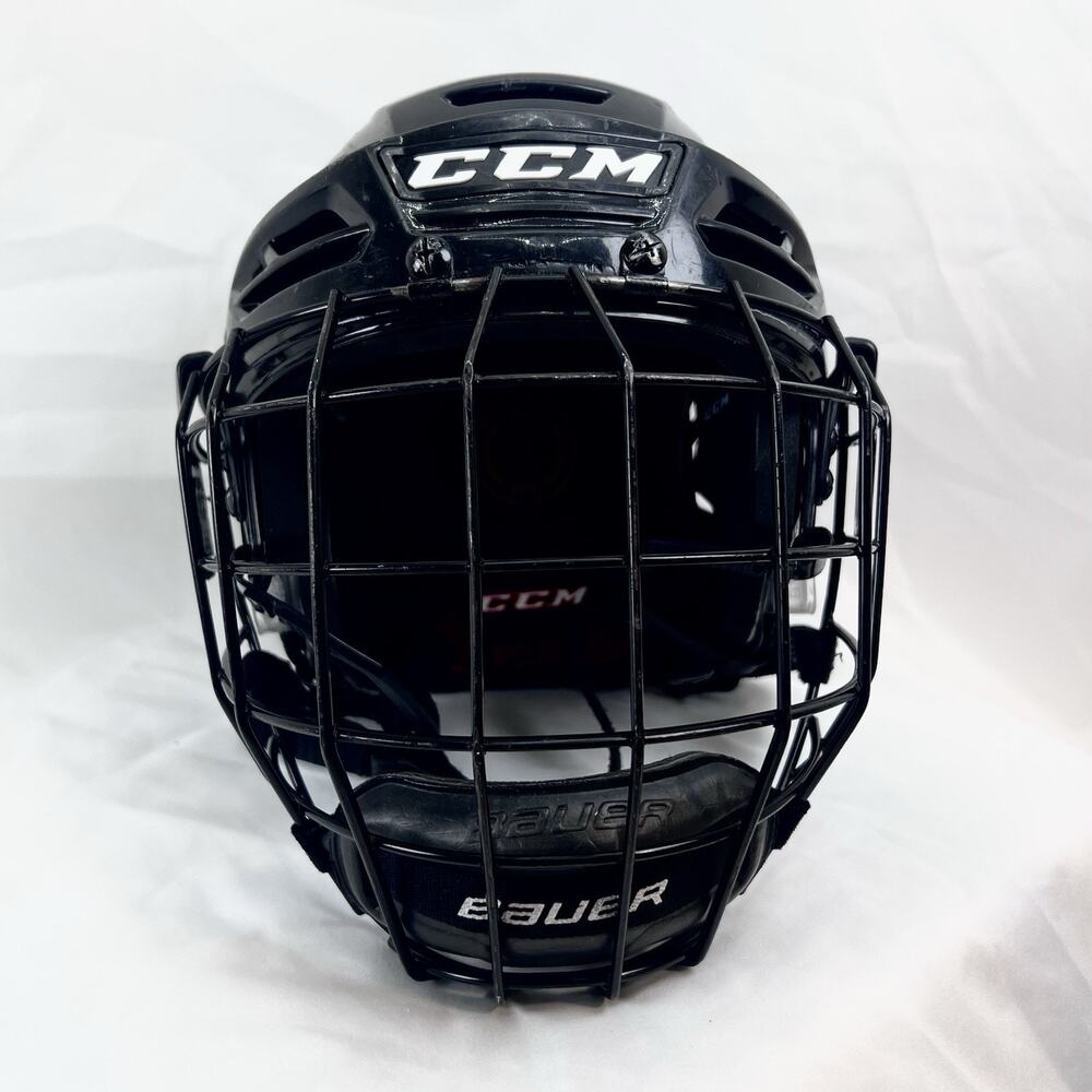 CCM Resistance 300 Ice Hockey Helmet Small Black w/ Bauer Cage HECC Certified